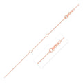 14K rose gold cable chain in a fine 1.0mm double extendable design