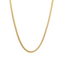 3.2mm 14k Yellow Gold Classic Solid Miami Cuban Chain