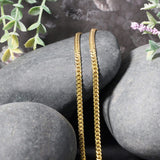 3.2mm 14k Yellow Gold Classic Solid Miami Cuban Chain thumbnail 5