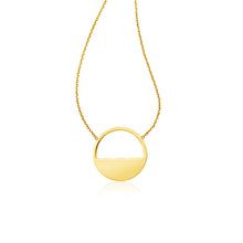 Load image into Gallery viewer, 14k Yellow Gold Half Open Circle Necklace