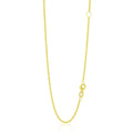 14K yellow gold cable chain with 1.5mm round links, adjustable length