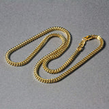 3.2mm 14k Yellow Gold Square Franco Chain thumbnail 4