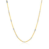 Bar Links Pendant Chain in 14k Two Tone Gold (1.4mm) thumbnail 3