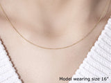 14k Yellow Gold Cable Link Chain 0.5mm thumbnail 6