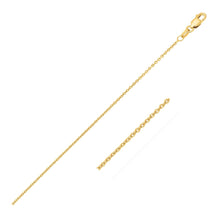 Load image into Gallery viewer, 14k Yellow Gold Round Cable Link Chain 1.1mm