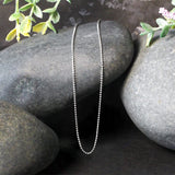 14k White Gold Bead Chain 1.0mm thumbnail 5