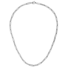 Load image into Gallery viewer, 14k White Gold Bold Paperclip Chain (4.2 mm)