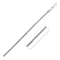 925 sterling silver rhodium plated wheat chain 2.6mm with bright white finish