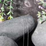 14k White Gold Oval Cable Link Chain 0.6mm thumbnail 4