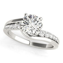 Load image into Gallery viewer, 14k White Gold Bypass Style Round Diamond Ring (1 1/4 cttw)