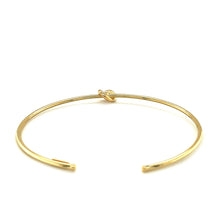 Load image into Gallery viewer, 14k Yellow Gold Polished Cuff Bangle with Knot