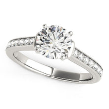 Load image into Gallery viewer, 14k White Gold Round Diamond Engagement Ring Band Stones (1 1/8 cttw)