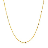 14k Yellow Gold Diamond-Cut Bead Chain 1.0mm thumbnail 2