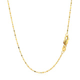14k Yellow Gold Diamond-Cut Bead Chain 1.0mm thumbnail 3