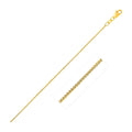 10K yellow gold wheat chain with braided four-strand link pattern