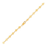 14K yellow gold bracelet with polished open circle links thumbnail 1