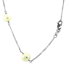 Load image into Gallery viewer, 14k White Gold Necklace with White Pearls