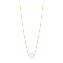 Load image into Gallery viewer, 14k Rose Gold Pearl Solitaire Necklace