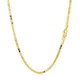 14k Yellow Gold Semi Solid Box Chain 1.6mm thumbnail 3