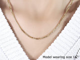 14k Yellow Gold Semi Solid Box Chain 1.6mm thumbnail 4