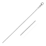 14k White Gold Round Cable Link Chain 1.5mm thumbnail 1