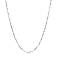 14k White Gold Round Cable Link Chain 1.5mm
