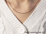Double Extendable Cable Chain in 14k Rose Gold (1.9mm) thumbnail 4