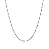 14k White Gold Bead Chain 1.5mm thumbnail 2