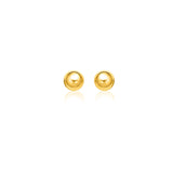 14k Yellow Gold Spherical Stud Earrings (8.0 mm) thumbnail 1