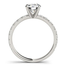 Load image into Gallery viewer, 14k White Gold Single Row Shank Round Diamond Engagement Ring (1 1/3 cttw)