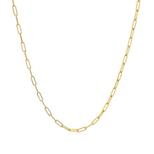 Load image into Gallery viewer, 14K Yellow Gold Fine Paperclip Chain (1.5mm)