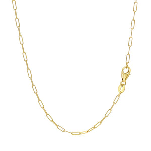 14K Yellow Gold Fine Paperclip Chain (1.5mm)