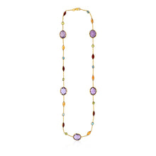 Load image into Gallery viewer, 14k Yellow Gold Necklace with Multi-Colored Stones