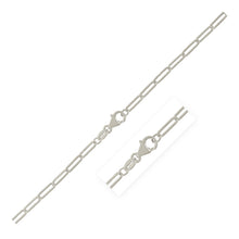 Load image into Gallery viewer, Sterling Silver Rhodium Plated Paperclip Chain (2.5 mm)
