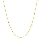 Double Extendable Box Chain in 14k Yellow Gold (0.6mm) thumbnail 2