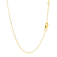 Double Extendable Box Chain in 14k Yellow Gold (0.6mm)