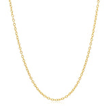 18k Yellow Gold Round Cable Link Chain 1.5mm thumbnail 2