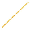 14K yellow gold bracelet with polished oval links and secure clasp