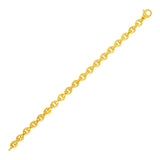 14k Yellow Gold Polished Oval Link Bracelet thumbnail 1