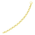 14K yellow gold cable chain bracelet with interlocking round links
