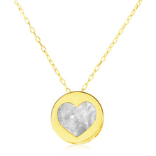 Load image into Gallery viewer, 14k Yellow Gold Necklace with Heart in Mother of Pearl