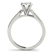 Load image into Gallery viewer, 14k White Gold Single Row Diamond Engagement Ring (1 cttw)