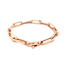 Load image into Gallery viewer, 14K Rose Gold Extra Wide Paperclip Chain Bracelet