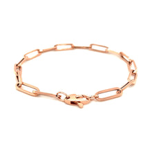 Load image into Gallery viewer, 14K Rose Gold Extra Wide Paperclip Chain Bracelet