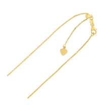 Load image into Gallery viewer, Adjustable Cable Chain in 14k Yellow Gold (1.0mm)