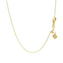 Load image into Gallery viewer, Adjustable Cable Chain in 14k Yellow Gold (1.0mm)