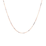 14k Rose Gold Classic Box Chain 0.4mm thumbnail 2