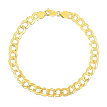 Load image into Gallery viewer, 7.0mm 10k Yellow Gold Curb Bracelet