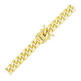 6.15mm 10k Yellow Gold Semi Solid Miami Cuban Chain thumbnail 3