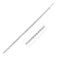 Sterling Silver Rhodium Plated Mariner Chain 6.0mm